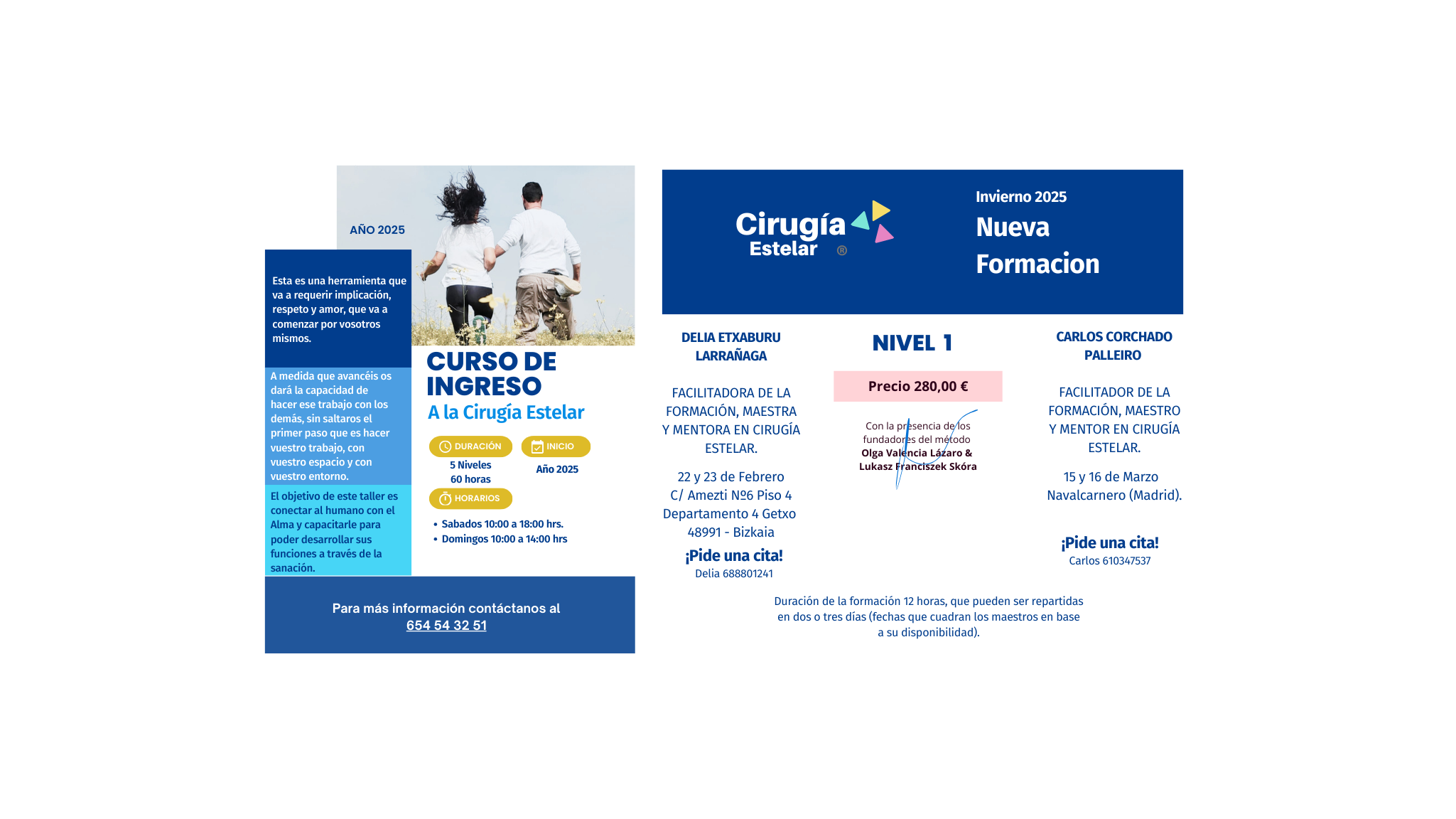Duración de la formación 12 horas, que pueden ser repartidas en dos o tres días (fechas que cuadran los maestros en base a su disponibilidad).